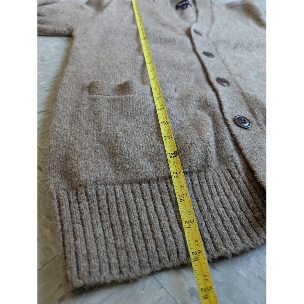 Wills Brown YakWool Alpaca Merino Wool Blend V-Neck Cardigan Sweater Small - Picture 7 of 9